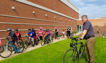 5th Graders ‘Bike Hike’ to Middle School in NB/GV School District 30