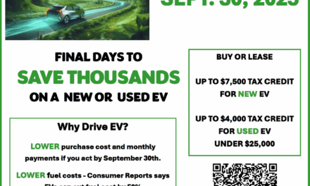 Electric Vehicles – Incentives Available through September
